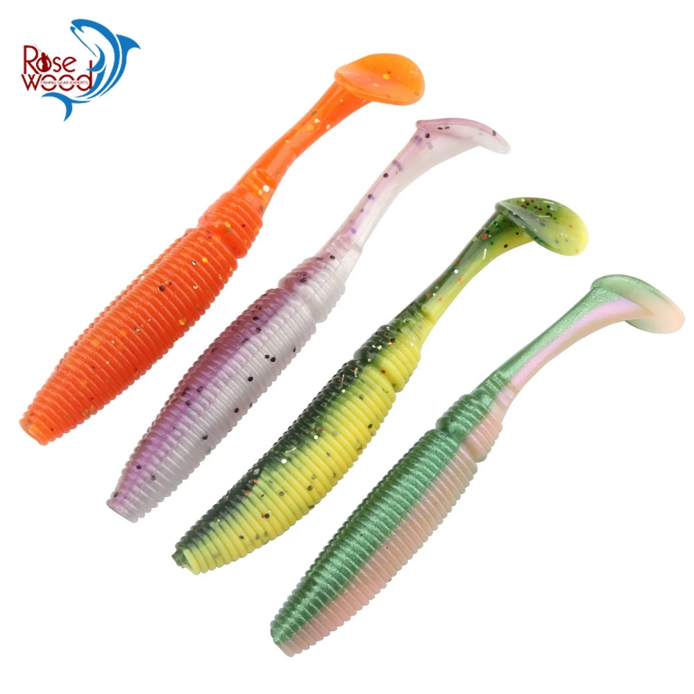 RoseWood Easy Shiner Shad 4.5g/9cm 5pcs Soft Plastics Baits China Swimbait Leurre Trout Carp