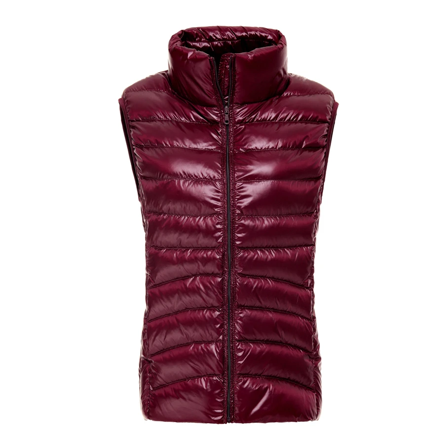 Autumn Winter Ultra Light Women Vest 90% Duck Down Thin Waistcoat Sleeveless Female Down Coats 2018 Fashion Casual UHLULC