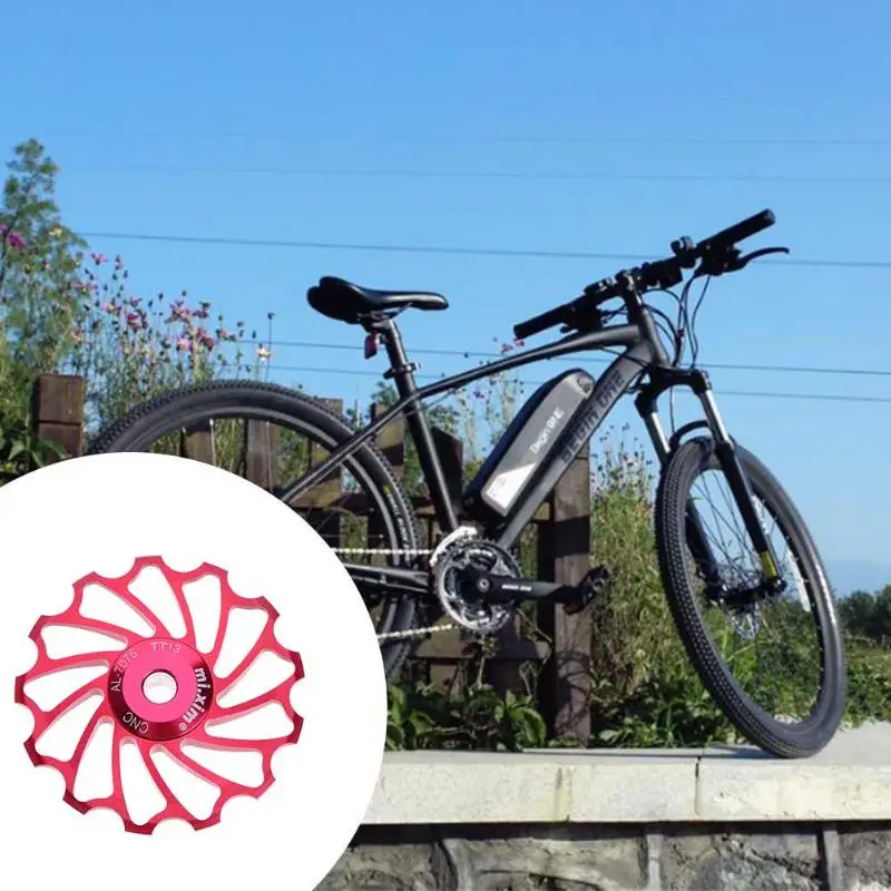 2 pcs دراجة السيراميك تحمل بكرة عجلة 13 T الألومنيوم دراجة بسبائك الخلفية Derailleur دليل الدراجات السيراميك تحمل أجزاء 2 pcs دراجة السيراميك تحمل بكرة عجلة 13 T الألومنيوم دراجة بسبائك الخلفية Derailleur دليل الدراجات السيراميك تحمل أجزاء