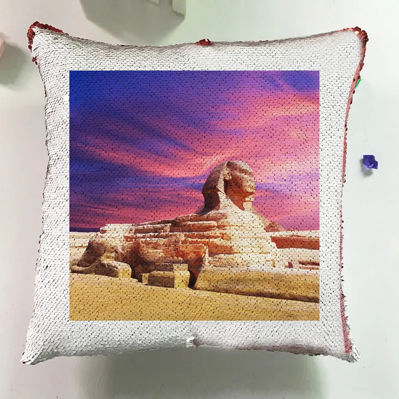 Modern Cushion Silver Square Pillow Custom Reversible Sequin Glitter Europe Architectural Style Pillowcase Cushion Cover J037 (9)