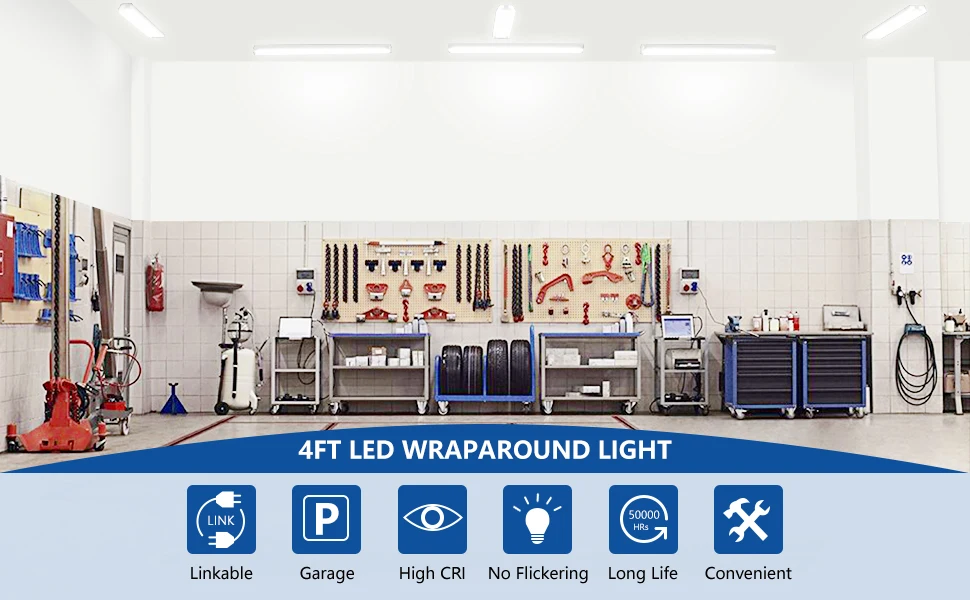 LED Wraparound,LED Shop Light,LED garage light,led garage Lamp led light garage lights (3)