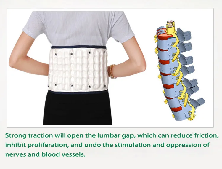 Tcare воздушный Тяговый пояс для спины Корректор осанки облегчающий боль Пояс для спины бандаж забота о здоровье спины Поясничный поддерживающий бандаж массажер