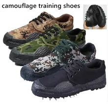Легкая камуфляжная защитная обувь для мужчин, утолщенная обувь, парусиновая, резиновая подошва, износостойкая, строительная, военная
