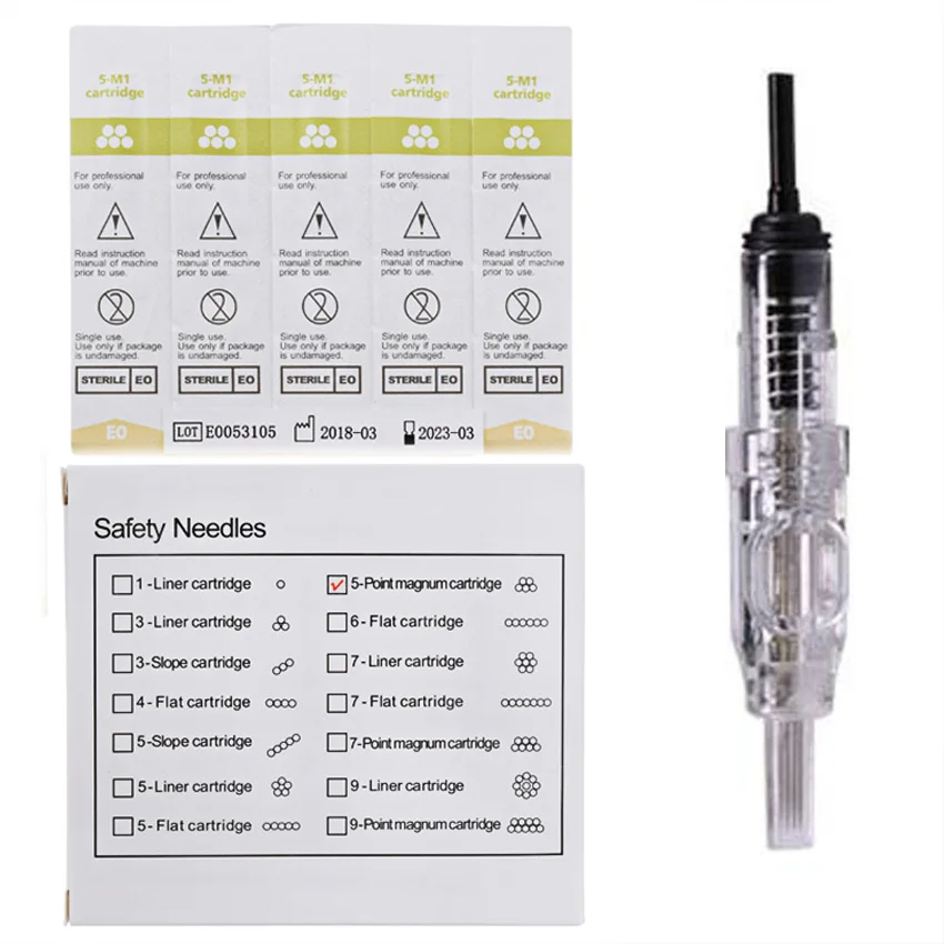 

Cartridge Needles Tattoo Permanent Makeup Tattoo Needles Sterilized Microblading 3D Embroidery for Machine Pen Power Supply