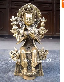 

00410 Tibet Buddhism Maitreya Bronze buddha Statue