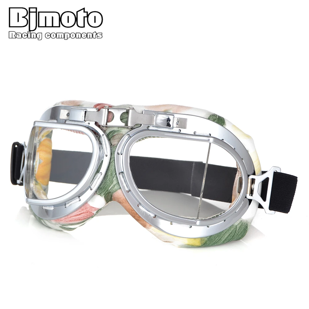 

Vintage Goggles Motorcycle Leather Goggles Windproof dustproof Glasses Adjustable Folding Goggles 5 Color Lens