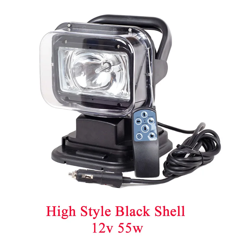 FLYCAR HID Xenon поисковый светильник 12 В 55 Вт 6000 К скрыть поиск светильник с беспроводным пультом дистанционного управления Рабочий светильник для внедорожника - Цвет: High Black Shell