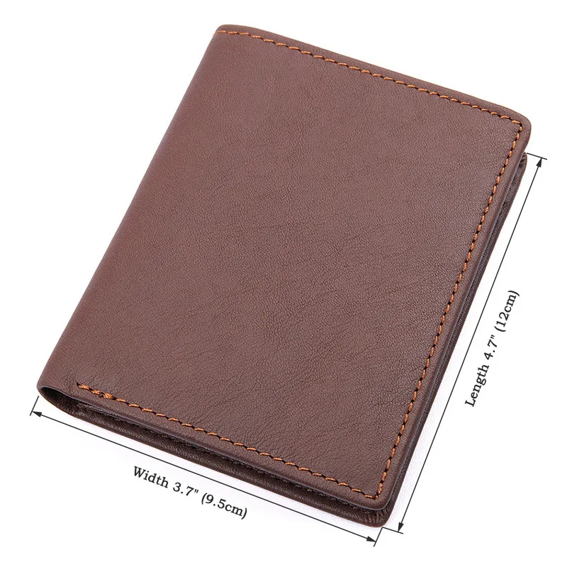 

Vintage Men Wallet Genuine Leather Short Wallets Male Cowhide Pocket Purse
