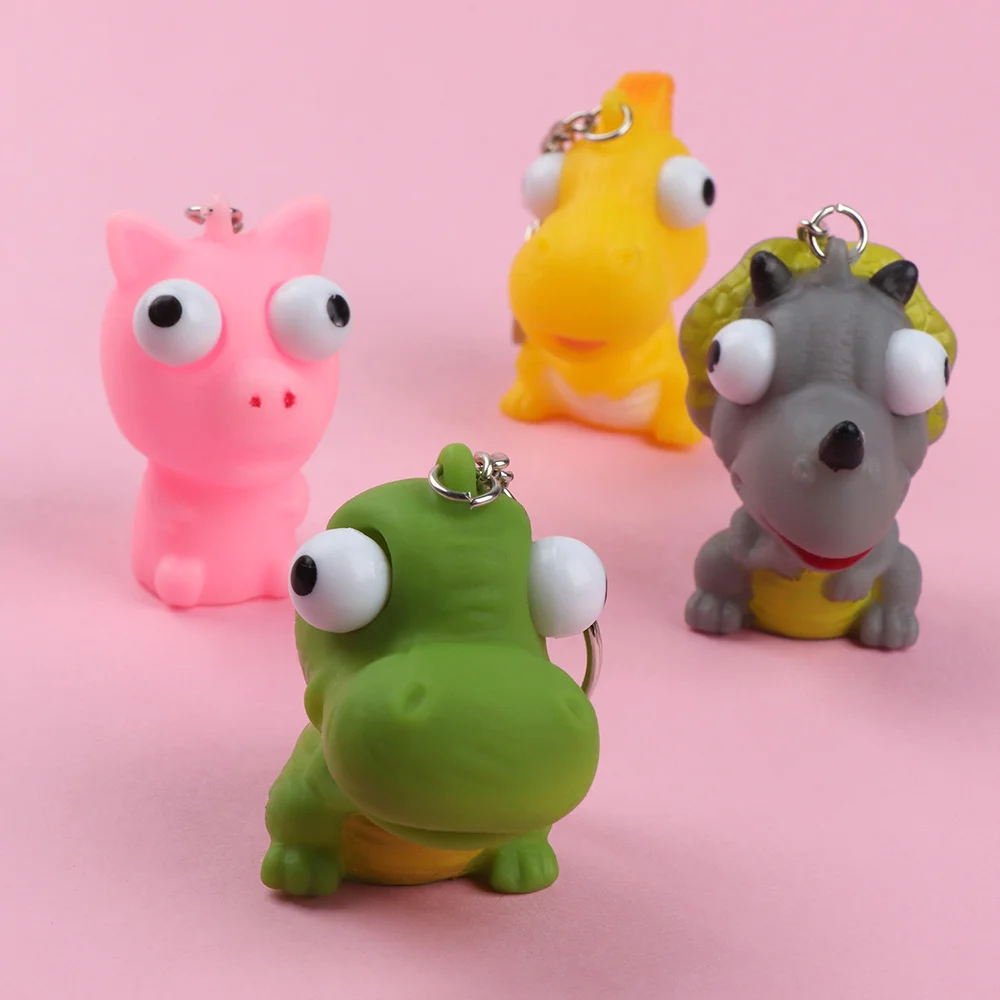 

Soft Animal Squeeze Antistress Toy Pop Out Eyes Doll Novelty Stress Relief Venting Keychain Joking Decompression Funny Toys