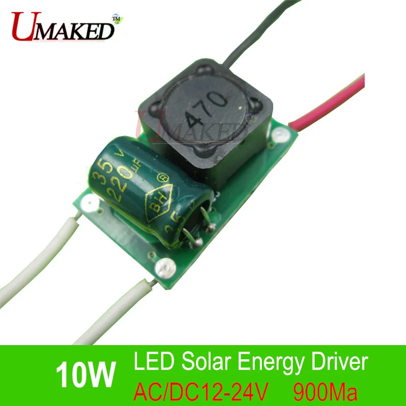 10*1W AC/DC12 24V 900Ma Boost/Solar Energy Driver 10W(3 series 3