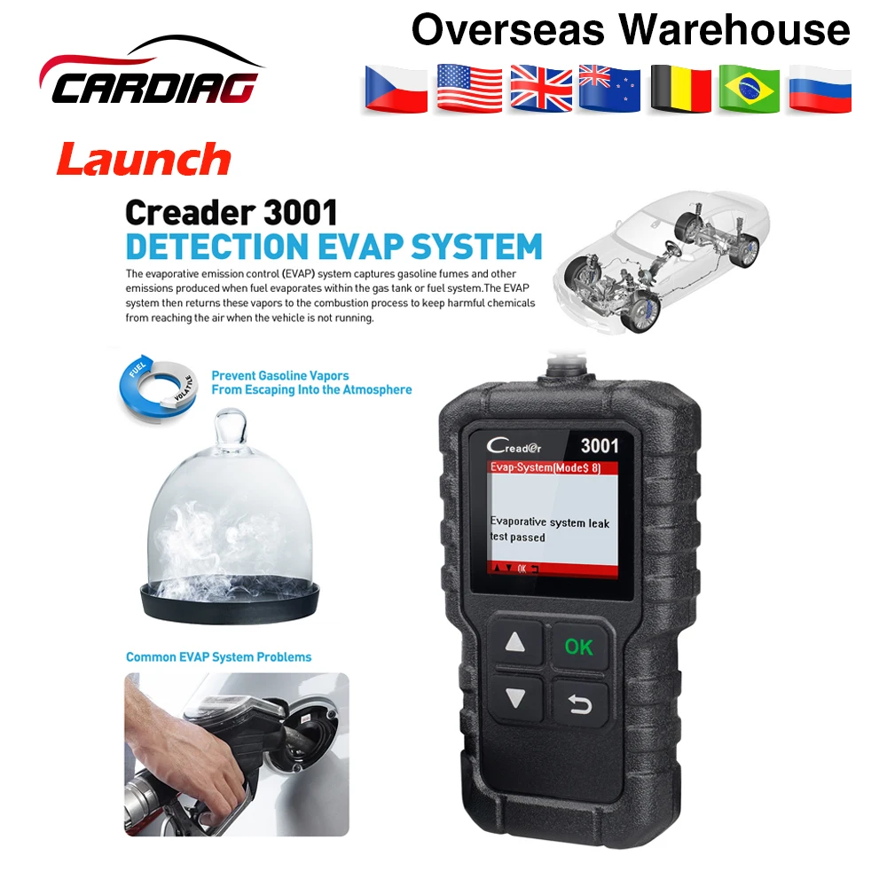 LAUNCH X431 Creader 3001 полный OBD2 OBDII считыватель кодов сканирующие инструменты OBD 2 CR3001 автомобильный диагностический инструмент PK AD310 NL100 OM123 сканер