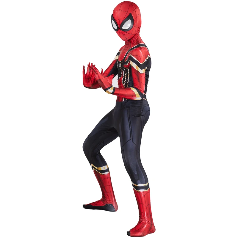 New Iron Spider Boy Costume Cosplay Kids Superhero Costume Boys Children Jumpsuit Suit Halloween Costume For