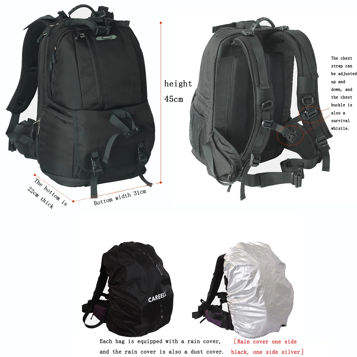Careell дорожный водонепроницаемый рюкзак для камеры цифровой DSLR рюкзак плечи сумка для камеры для мужчин и женщин камера видео сумка для Nikon Canon