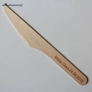 

50ct Personalize Knives Wooden Knives Wedding Party Cutlery, Engrave/Customize-Wedding, Bridal/Baby Shower Gifts/Favors Gift