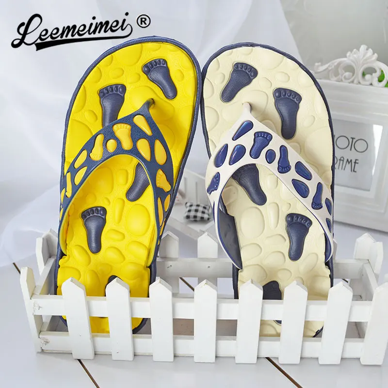

2018 Summer Men Flip Flops Male Mixed Color Slippers Men Casual EVA Shoes Summer Fashion Beach Sandals Size 40-44