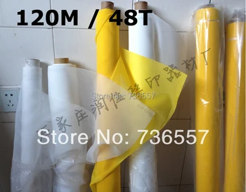 

5 meters Silk Screen Printing Mesh Fabric - Width 1.27m, White, 120M Mesh Count 48T