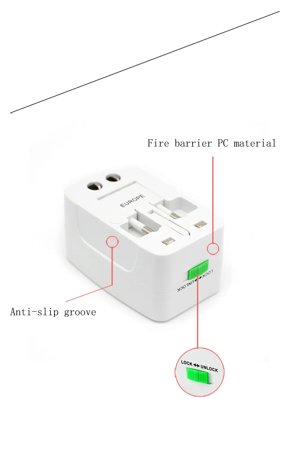 Dual USB Charging Port All in One Universal Worldwide Convenient Travel Wall Charger AC Power UK AU US EU Plug Adapter Adapter (11)
