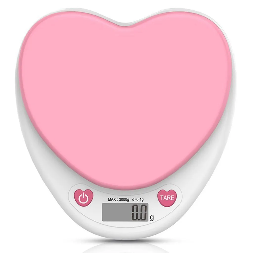 

heart shape High-precision Libra Electronics Weighing Kitchen Scales Food Digital Measuring balance Steelyard 3KG 0.1g #29/4