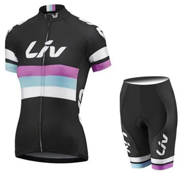Liv Новое поступление женские майки для велоспорта комплект с коротким рукавом Одежда для велоспорта быстросохнущая одежда для езды на велосипеде Ropa Ciclismo - Цвет: 03