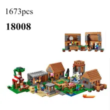 LEPIN 18008 1673pcs Model building kits compatible my worlds MineCraft Village blocks Educational toys hobbies for
