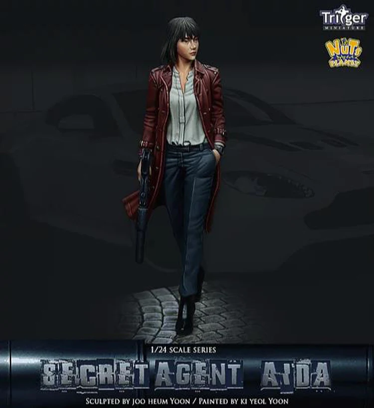 

1:24 75MM resin model figures kits Secret Agent Aida Unpainted and unassembled