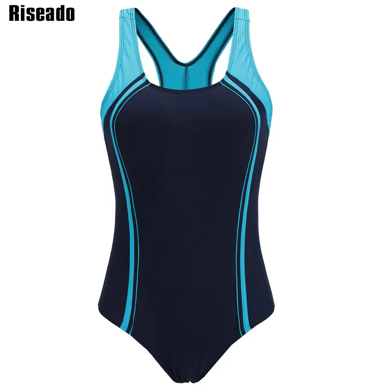 Riseado New 2018 Sport Swimming Suits for Women Competition Swimwear Patchwork Swimsuit Padded Summer Bathing Suits laivaors new swimwear women 2018 professional one piece swimsuit female sport competition swimming suits plus size bathing suits