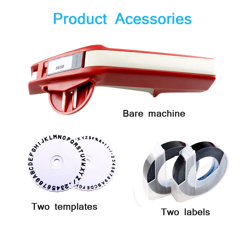 Dymo 1610 دليل التسمية صانع ل 3D النقش البلاستيك 1610 دليل التسمية طابعات Dymo اليدوي آلة سهلة لجعل التسمية