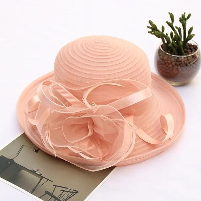 

2019 Fashion Women's Organza Church Derby Fascinator Caps Kentucky Tea Summer Party Wedding Hats