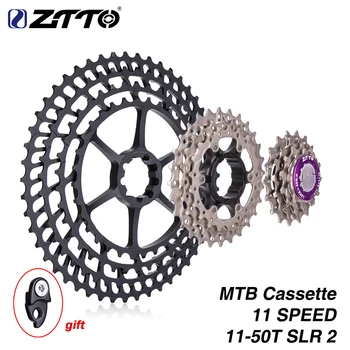 

ZTTO MTB 11s 11-50T SLR2 Cassette New Uprade 11Speed Wide Ratio UltraLight k7 11S 360g CNC Freewheel Mountain Bike Bicycle Parts