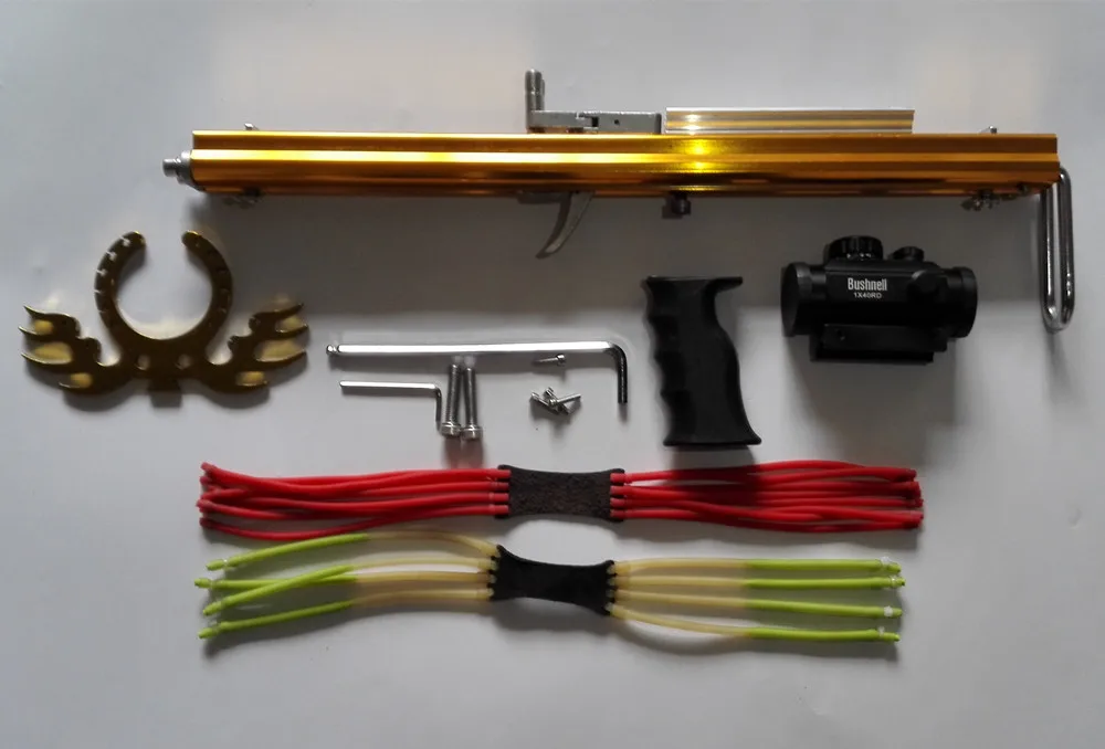 

Hunting Catapult highspeed mechanical sliding accurate fast Stretching Slingshot Front and rear and rear can be telescopic DIY