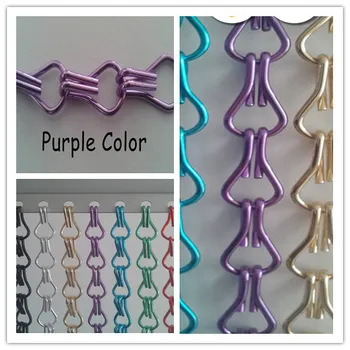 

purple color chain link curtain for door