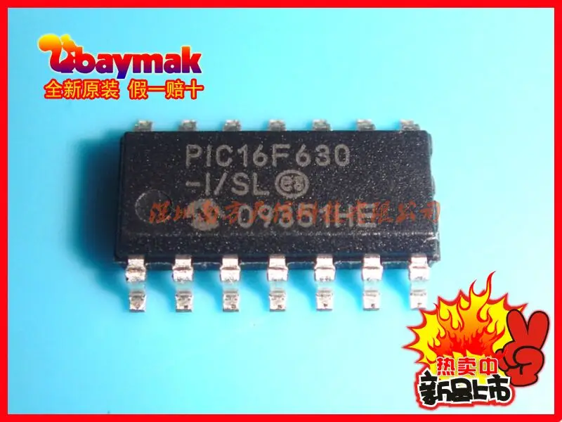 (100pcs/lot) PIC16F630T I/SL SOP14 PIC16F630 I/SL 8 single chip|10 pcs ...