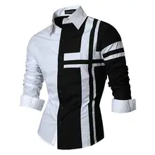 Jeansian Men's Fashion Dress Casual Shirts Button Down Long Sleeve Slim Fit Designer Z014 Black2 long sleeve button down mini shift dress