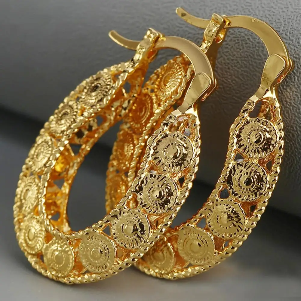 Exaggerated Women Hollow Hoop Earrings Engagement Wedding Bride Jewelry Gifts New | Украшения и аксессуары