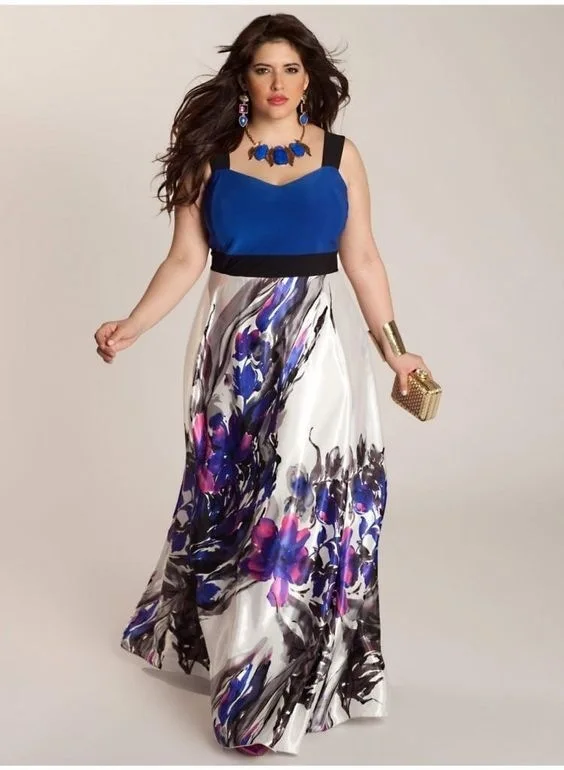 XXL 6XL Large Size Summer Women Floral Flower Print Dress Plus Size