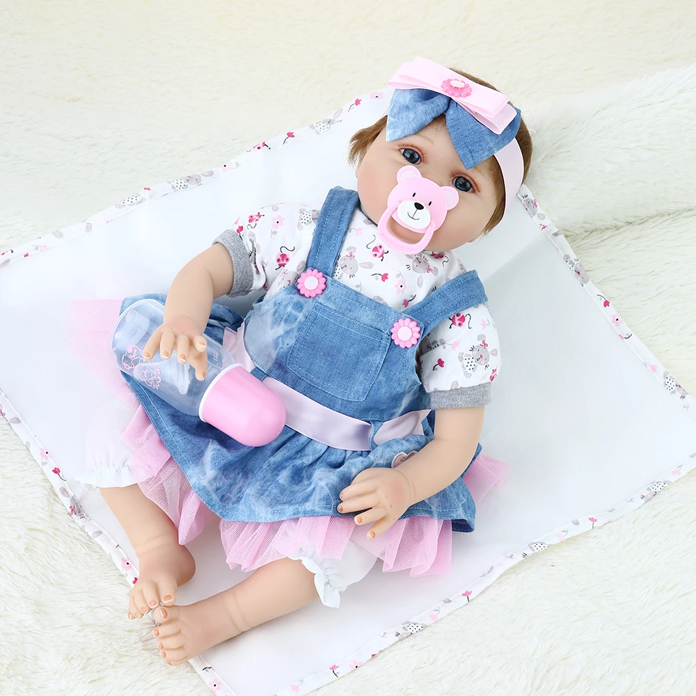 2" полный силикон Bebe для новорожденных, для девочек принцесса куклы реалистичные Новорожденные Интерактивная кукла-Пупс кукла для детской ванны душ игрушка для сна