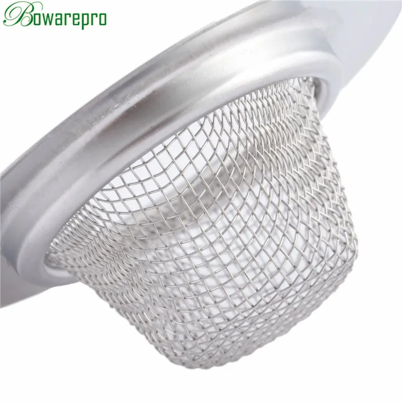 bowarepro 53/64/77MM Shower Drain Hole Filter Trap Metal Sink Strainer Stainless Steel Bath Sink Drain Kitchen Waste Stop Screen