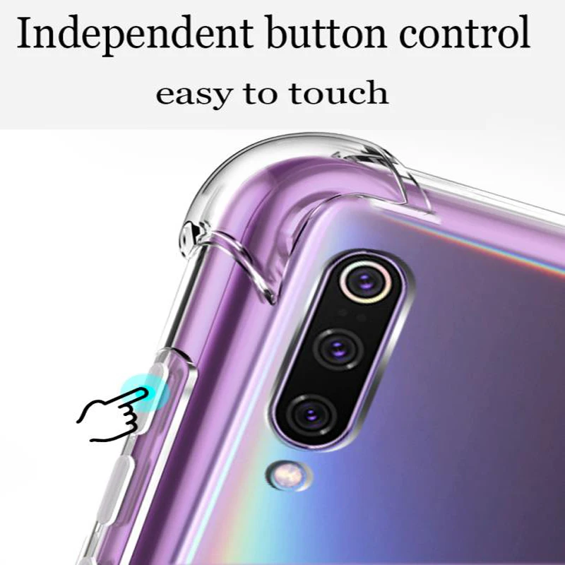 Чехол с воздушной подушкой для Huawei P20 Pro прозрачный мягкий силиконовый