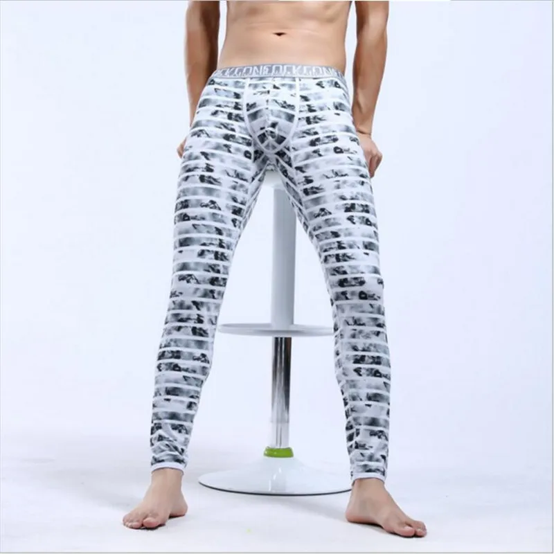 Mens Winter Nylon Thermal Underwear New Warm Cotton Sexy camouflage