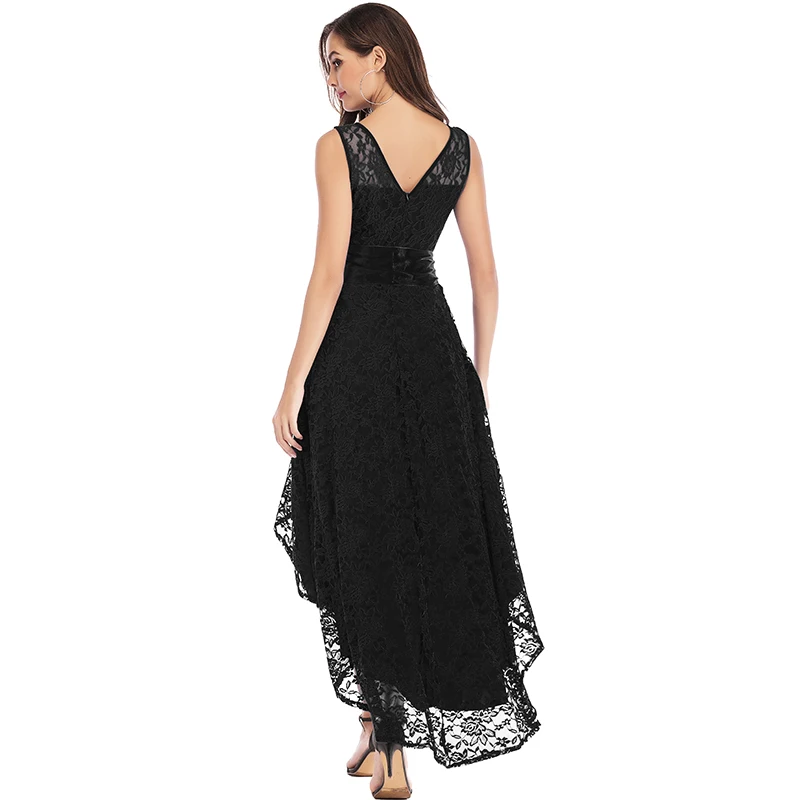 plus dip hem layered floral lace dress
