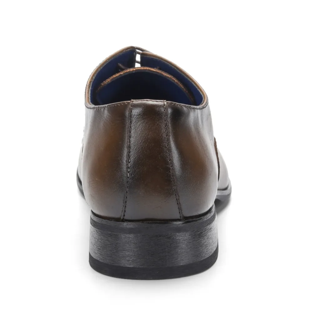 CMT 2019 New luxury brand designer mens genuine leather shoes dark brown lace up breathable business mens formal dress shoes4
