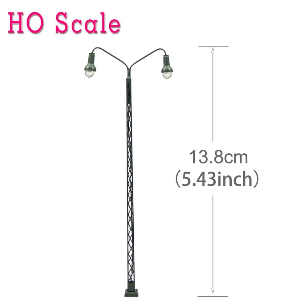 6 шт. модель железнодорожные операционные огни решетчатый столб лампа светодиодная осветительная дорожка HO/TT/N весы 12 В сказочные аксессуары для сада LQS41-43 - Цвет: HO Scale
