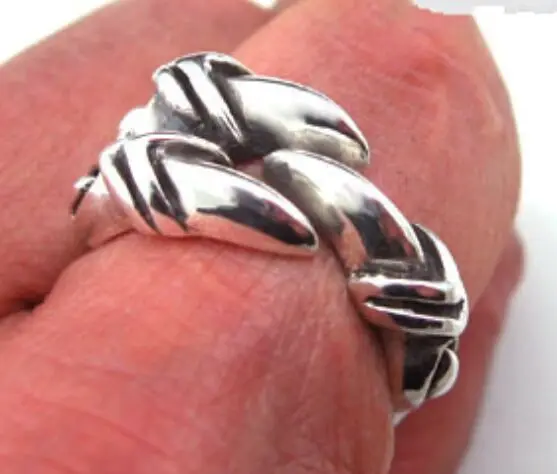 

Silver ring pure silver series silver male ring opening alondra fine ring