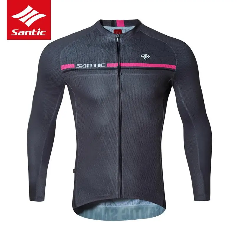 Мужская велосипедная Джерси с длинным рукавом Santic MTB дорожный велосипед дышащая