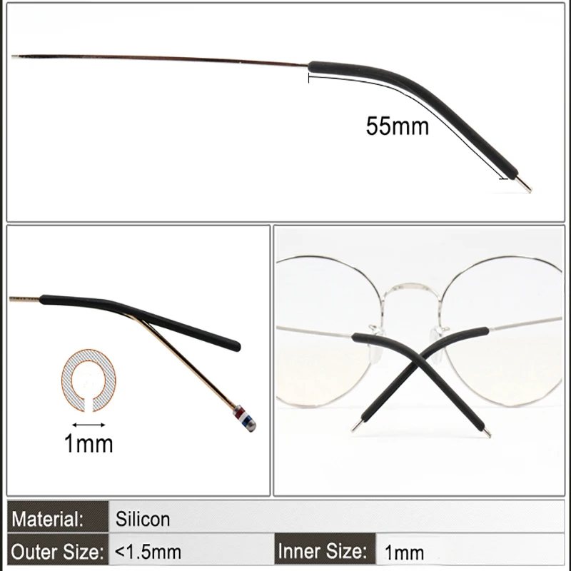 

COLOUR_MAX 4 Colour Anti Slip Spectacle Grip Glasses Ear Hook Anti Slip Silicone Eyeglasses Glasses Tie Leg