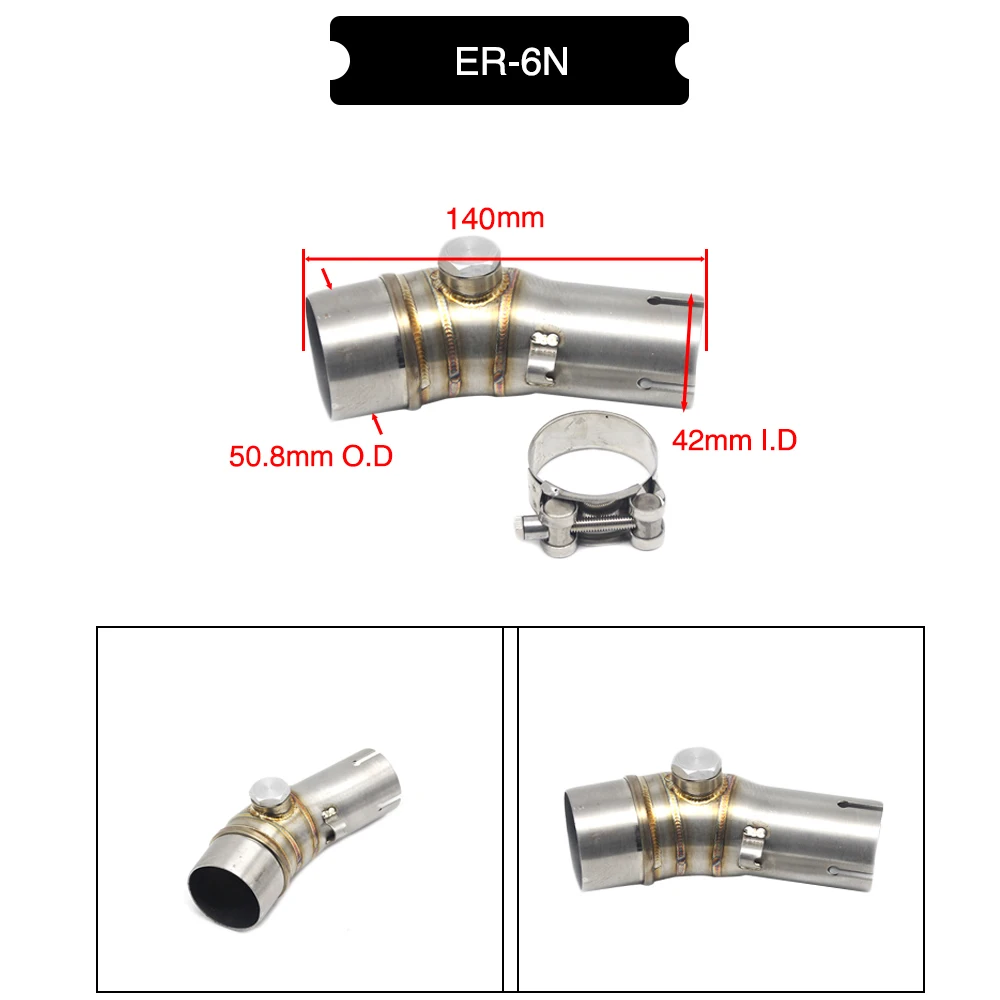 ZSDTRP Соединительный адаптер для Kawasaki ER6N NINJIA 250/300/Z250 250SL/Z250SL DUCATI YAMAHA YZF-R25/R30 мотоцикл средняя труба