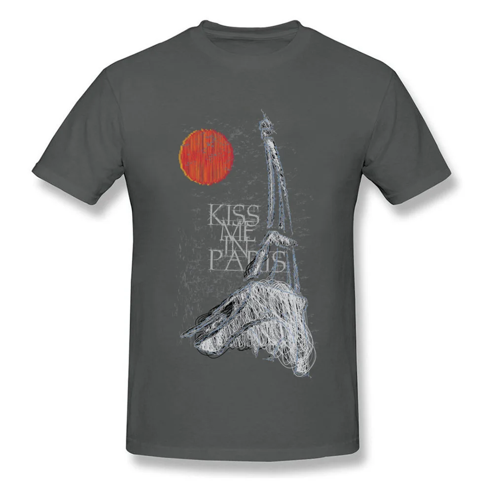 Paris Cotton Fabric Tees for Men Summer T-Shirt Party Hot Sale Round Collar Tops T Shirt Short Sleeve Drop Shipping Paris carbon