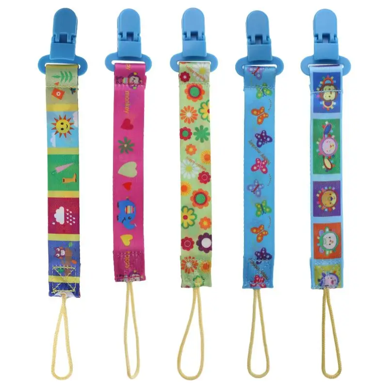

Baby Pacifier Chain Anti Dropped Teether Toys Nipple Soother Holder Clip Cartoon