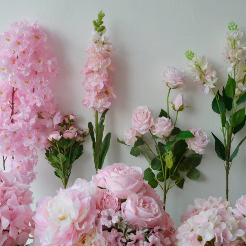 Различные стили розового искусственного шелка Роза Пион несколько вариантов DIYhome Декоративные искусственные цветы Свадьба романтическая сцена макет