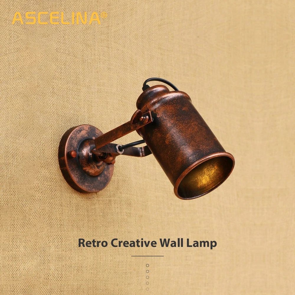 

Wall Lamp vintage Industrial wall light Adjustable Rust Light Retro Country Style Wall Sconce Loft Bar Cafe Home decoration